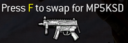 The MP5KSD text. This is not seen in multiplayer.