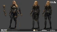 Concept art of Fiona's "Battle Heiress" uniform.