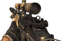 The M14 EBR is the only weapon in Modern Warfare 3 to have a different appearance with variable zoom (the EBR with a sniper scope has a slightly taller rail underneath the scope)