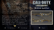 Spitfire in Call of Duty: Roads to Victory