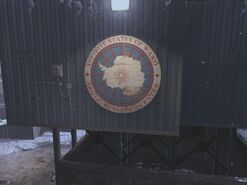 The logo found across the map on many buildings.