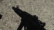 The silenced MP5 in Soap's first person view.