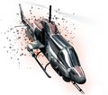 The Attack Helicopter seen from Call of Duty ELITE.