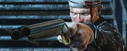 Michael Rooker using a Sawed-off Double-Barreled Shotgun.