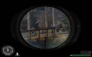 Sniping the enemies near the bridge is a great way to keep them at bay.