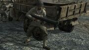 US Soldier shooting Bazooka Battle of Peleliu World at War