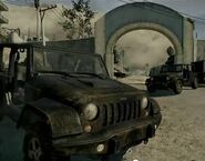Two Jeep Wranglers in the mission 