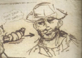 Another drawing of Price in Soap's journal.