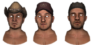 Renders of the three different faces the Batallón Dignidad can spawn with