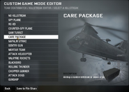 Selecting the Care Package in the Killstreaks selection menu.