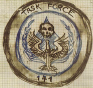 Soap's drawing of the 141 emblem in his journal.