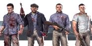 Les quatre héros de Mob of the Dead.