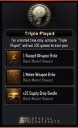 Triple Played Completion Card