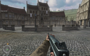 Town square. The gun is on the opposite end