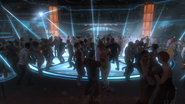 The dancefloor where Chloe is.