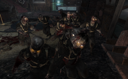 A horde of zombies in Call of Duty: Black Ops.