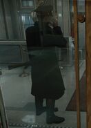 Guard with trench coat at the KGB Headquarters