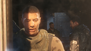 Lieutenant Khalil, Hendricks and the Player at the start of the level