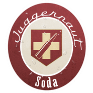 The Juggernog logo. Note how it says Juggernaut Soda instead of Juggernog.