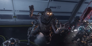 A group of zombies from the Exo Zombies trailer.