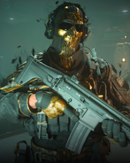 Ghost's "Desert Ghost BlackCell" skin in-game.