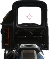 Holographic Sight CODG.png (161 KB) Aiming down the scope. This one has a switch on the left.