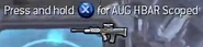 The AUG HBAR used the L85's HUD icon as a placeholder