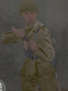Żołnierz Wehramchtu w uniformie pustynnym