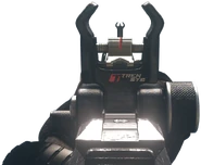 The Maverick's iron sights