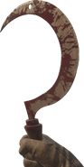 The Sickle covered in blood