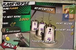 The location of the 1st coin in the Player Profile menu. It's below the statistics.