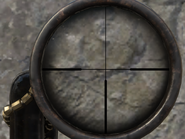 Aiming down the Kar98k's scope.