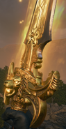 The fully charged Solais in first person.