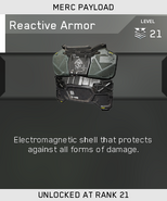 Reactive Armor Unlock Card IW
