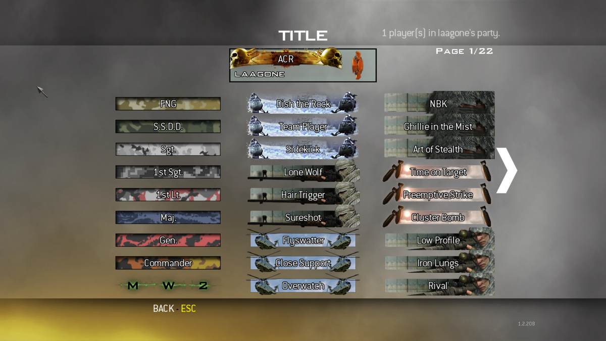 Call of Duty Modern Warfare 2 titles