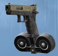 The drum mag on the Glock 18