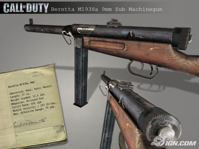 Beretta Model 38A Submachine Gun (SMG)