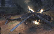 A crashed Black Hawk in "Hunted".