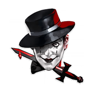 Morderczy mim - Naklejka - Grając jako duch, odrodź się jako operator, zbierając 3 dusze lub wykonując wykończenie na stojącym, kucającym lub leżącym człowieku