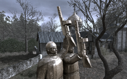 The statues seen in game.