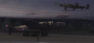 2 Handley Page Halifax bombers seen in the cutscene 'Night Drop prelude'