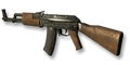 AK-47 w/ ACOG Scope. Obtained after disguising in Russian uniform