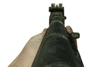 Aiming down the sights.