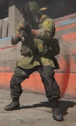 AQ Infantry with a Gas Mask.