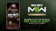 Ghost skin reward for Call of Duty: Mobile by pre-ordering Modern Warfare II Vault Edition.