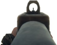 The iron sights of the SPAS-12