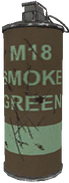 M18 smoke grenade green WaW