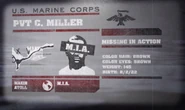 Dane Millera w misji "Semper Fi"