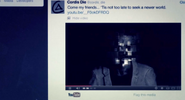 Menendez in a YouTube video on Cordis Die's Twitter account (his face is censored).