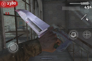 Bowie knife in the mobile app.